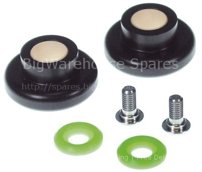 Roller set ø 40mm H 19mm for hood linkage