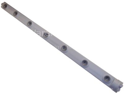 Wash arm L 635mm nozzles 7 mounting pos. upper/lower