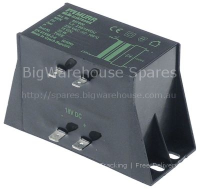 Transformer primary 230V secondary 18V 22VA secondary DCA H 60mm