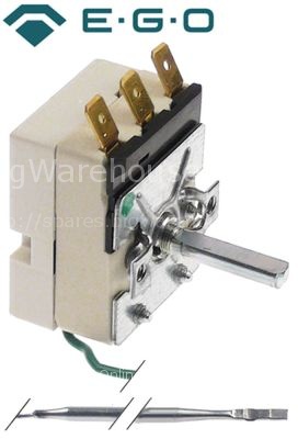 Thermostat t.max. 93°C temperature range 28-93°C 1-pole 1NO 16A