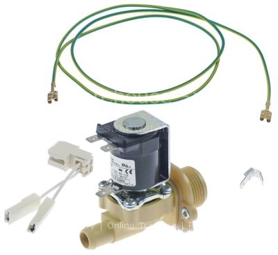 Solenoid valve kit single straight 220-240VAC inlet 3/4" outlet