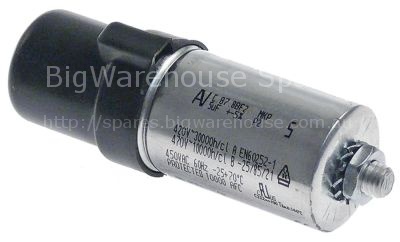 Operating capacitor capacity 5µF 450V with plastic sheathing