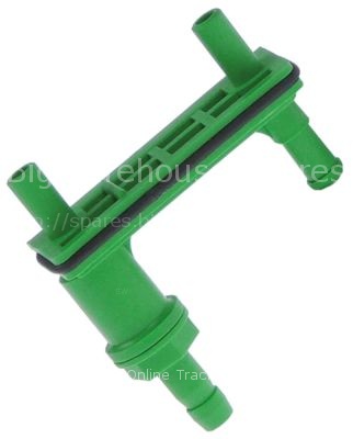 Hose holder with non-return valve for  dosing pump hose ø 6mm pl