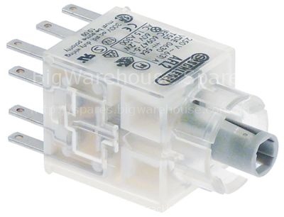 Contact block latching 2NO/2NC connection male faston 2.8mm illu