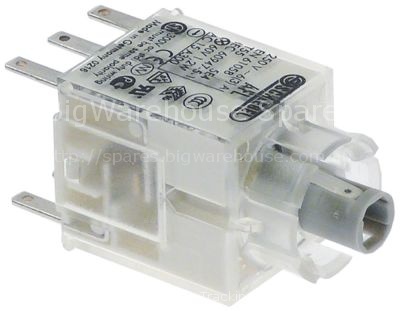 Contact block latching 1NC/1NO connection male faston 2.8mm illu