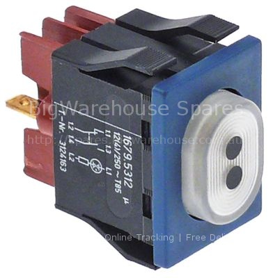 Momentary push switch mounting measurements 30x22mm oval white