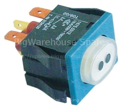 Momentary push switch mounting measurements 30x22mm oval white