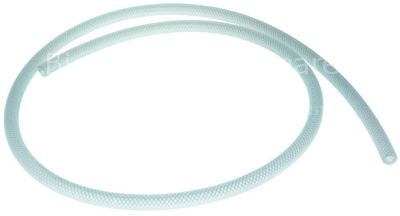 Silicone hose with monofilament braid ID ø 5mm ED ø 10mm L 1m