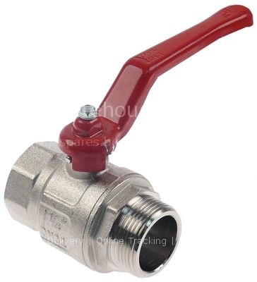 Ball valve connection 1 1/4" IT - 1 1/4" ET DN32 total length 96