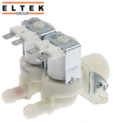 Solenoid valve double straight 230VAC inlet 3/4 outlet 11,5mm in
