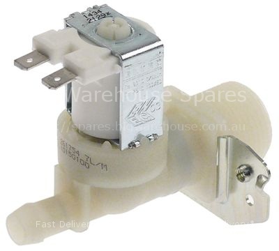 Solenoid valve single straight 230VAC inlet 3/4 outlet 11,5mm in