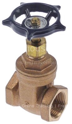 Gate valve connection 3/4" IT - 3/4" IT total length 49mm brass