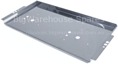 Mounting plate for burner L 560mm W 252mm H 18mm mounting pos. r