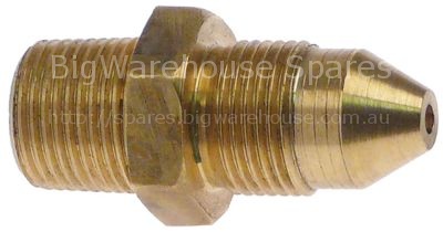 Gas injector T1: 3/8" T2: 3/8" WS 21 bore ø 3,2mm natural gas