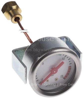 Manometer pressure range 0-15bar ø 41mm connection 1/4" marking