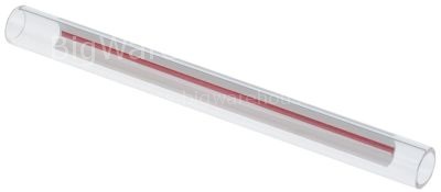 Water level tube ø 12mm H 134,5mm marking white/red