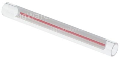Water level tube ø 12mm H 107mm marking white/red