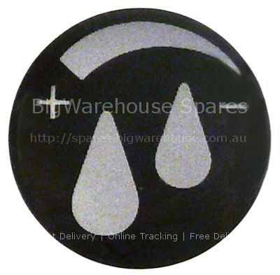 Knob dial plate water ø 14mm self-adhesive