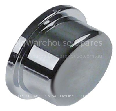 Button oval L 17mm W 14mm H 10mm chrome-plated