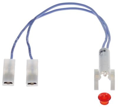 Indicator light 230V connection male faston 6.3mm cable length 2