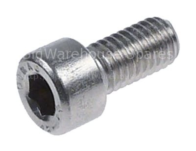 Cylinder head bolt thread M8 thread L 16mm WS 6 SS Qty 1 pcs DIN