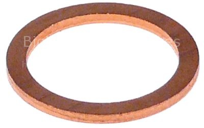 Flat gasket copper ED ø 22mm ID ø 18mm thickness 1,5mm Qty 1 pcs