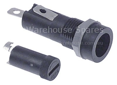 Fuse holder suitable fuse ø5x20mm ø 12,5mm 10A rated 250V connec