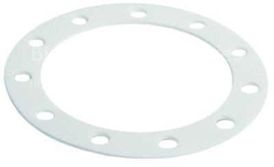 Boiler gasket D1 ø 190mm D2 ø 140mm thickness 3mm 11 holes PTFE