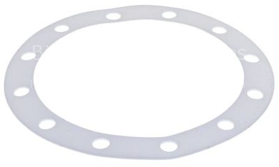 Gasket D1 ø 170mm D2 ø 220mm thickness 2mm 12 holes PTFE