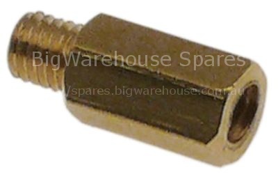 Nozzle holder thread M5 IT M5 L 18mm brass WS 7