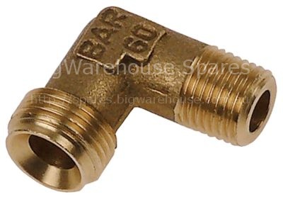 Angle piece thread 1/4" ET conical - 3/8" ET for filling valve I