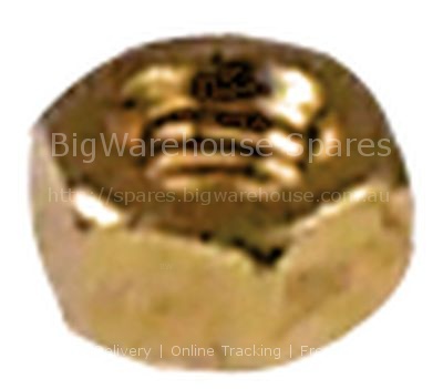 Hexagonal nut thread M3 H 2,8mm WS 5,5 brass Qty 1 pcs