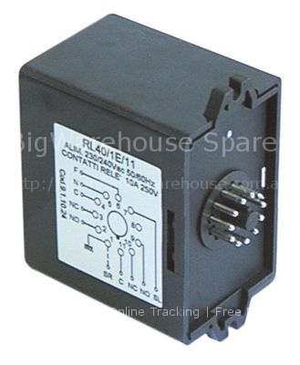 Level relay 230V voltage AC 50/60Hz 11-pole 10A connection plug-