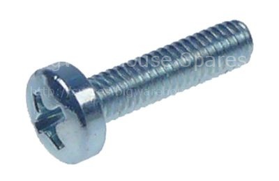 Flat-headed bolt thread M4 thread L 16mm zinc-coated steel Qty 1