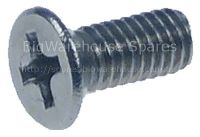 Countersunk screw thread M4 L 10mm stainless steel DIN 965/ISO 7