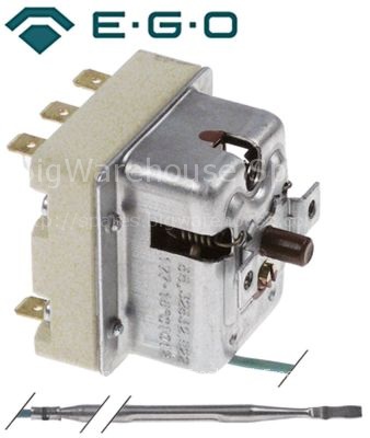 Safety thermostat switch-off temp. 169C 3-pole 3NC 20A probe  4m