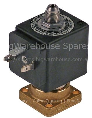 Solenoid valve 3-ways 230VAC body outer cone DN 1,3mm slide-on r