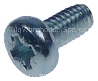 Flat-headed bolt thread M4 thread L 8mm zinc-coated steel Qty 1