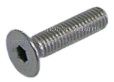 Countersunk screw thread M5 L 12mm WS 3 SS DIN 7991/ISO 10642 Qt