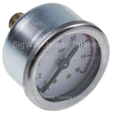 Manometer ø 41mm pressure range 0-16bar marking 8-16 connection