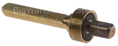 Valve L 61mm ED  16mm shaft triangular brass