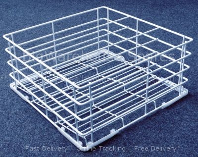 Glass basket L 380mm W 380mm H 175mm number of rows 3 rows spaci