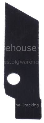 Base plate plastic L 113mm W 33mm thickness 1,5mm for hinge moun