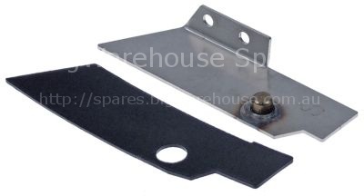 Hinge with base plate mounting pos. left for dishwasher L 103mm