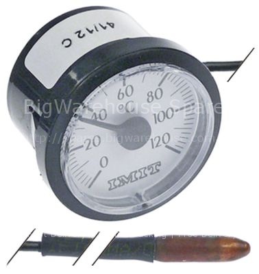 Thermometer mounting ø 38mm t.max. 120°C 0-120°C probe ø 6,5mm p