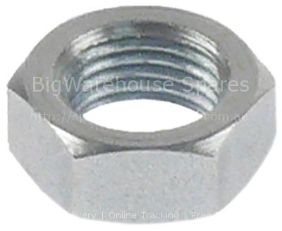 Nut thread M10x1 H 6mm WS 14 zinc-coated steel Qty 1 pcs
