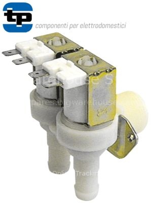 Solenoid valve double angled 230VAC inlet 3/4" outlet 14mm DN10