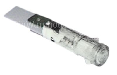 Indicator light ø 9mm 230V clear connection male faston 6.3mm te