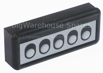Keypad unit buttons 5 silver/black L 120mm W 50mm