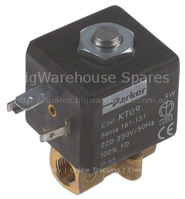 Solenoid valve 2-ways 230 VAC connection 1/8" L 32mm DN 2,2mm t.